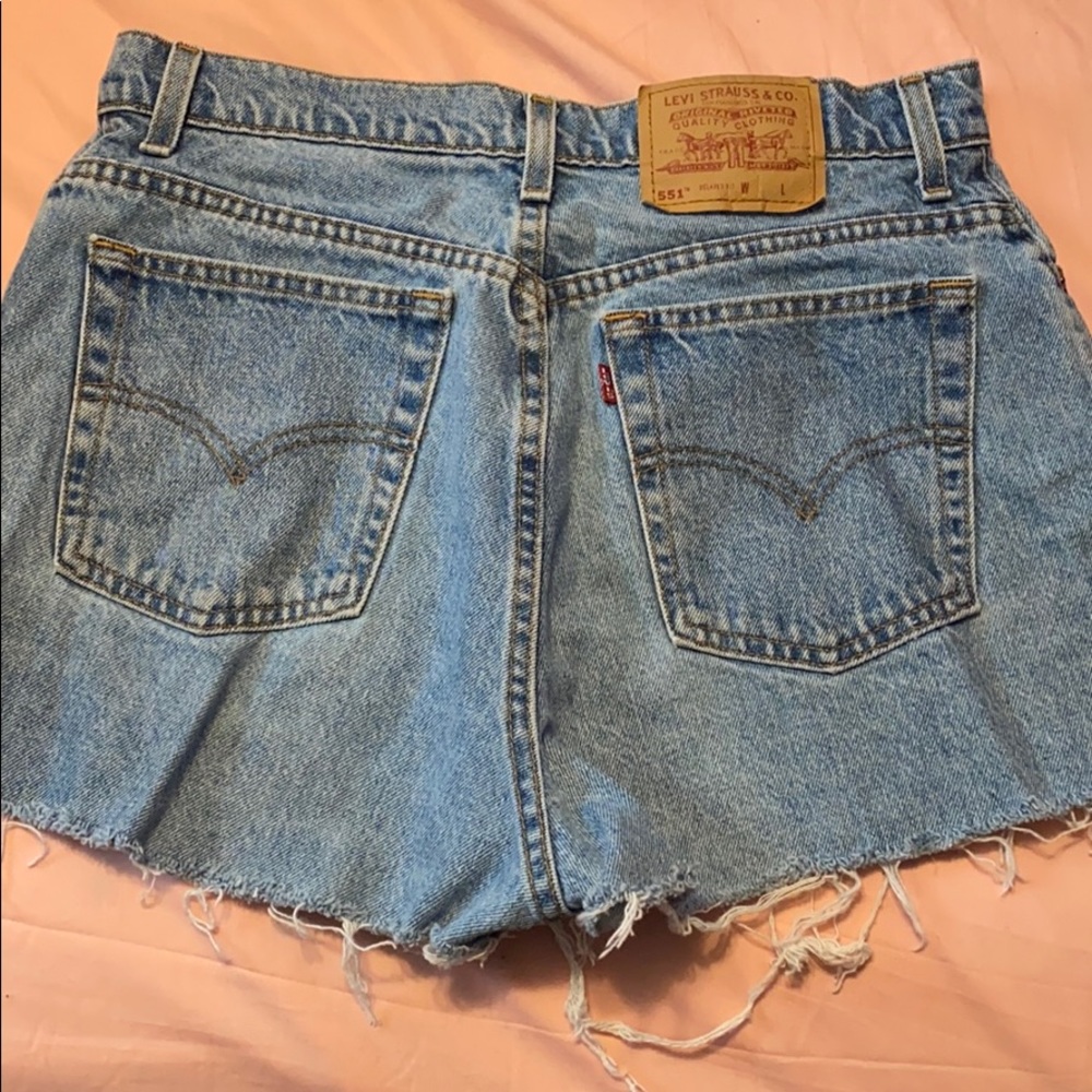 Distressed Levi shorts